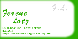 ferenc lotz business card